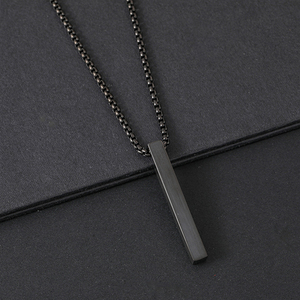 Brand New Blank Cubic Design Stainless Steel Custom <strong>Necklace</strong> for Birthday Gift - Product Image 3