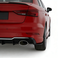 Nouveau diffuseur arrière PNB de haute qualité pour Audi A3, mise à niveau RS3 2013-2016 8V Non-Sline, installation facile par vis, garantie 1 an