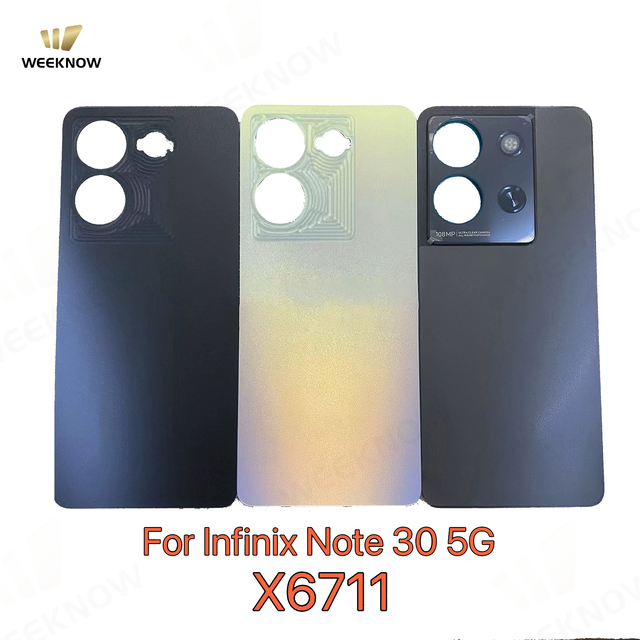 Original Rear Cover Door Housing for Infinix Note 30 5g  X6711 Back Glass Tapa Trasera Mobile Phone Repair Parts Wholesale