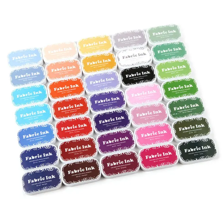 고무 우표를 위한 35 의 색깔 다채로운 직물 잉크 패드