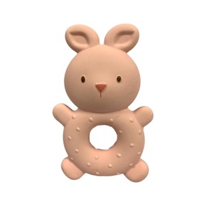 Anneau de dentition pour bébé en caoutchouc naturel Jouet de bain pour bébé à mâcher en jouant aux douleurs des gencives douloureuses - Product Image 3
