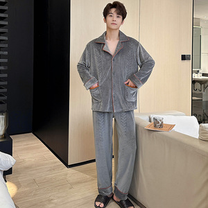 Wholesale Regular Fit Leisure Simple Nightgowns Custom Print Luffy Flannel Woman Sexy High Quality Cosy Adult Pyjama Set - Product Image 3