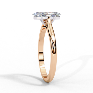Modern Rose Gold <b>Diamond</b> <b>Ring</b> for Women Classic Elegant Fashion Daily Wear Jewelry Stylish Design Shiny Finish Gift Look - Product Image 3