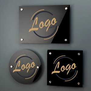 Custom stampato in acrilico porta ufficio segno di targa personalizzato Logo aziendale segno di visualizzazione per appendere la parete - Product Image 2