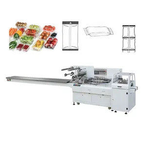 Horizontale D'enveloppe D'écoulement Lune Gâteau Biscuit Emballage Machine JY-300/DXD-300