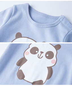 Printemps Manches Longues Mignon Dessin Animé Écologique Lin Barboteuse Bébé Vêtements - Product Image 5