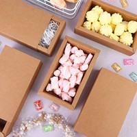 Boîte à tiroir en kraft pour emballage cadeau |   Boîte en papier coulissante personnalisée avec ruban pour la vente au détail et les marques