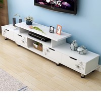 Meuble TV moderne et simple pour salon, combinaison économique avec table basse pour petit appartement, meuble de sol rétractable en bois