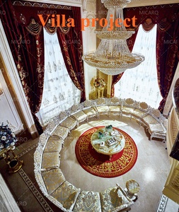 Set di divani majilis arabi antichi intagliati <span class=keywords><strong>in</strong></span> <span class=keywords><strong>legno</strong></span> rococò reale francese a 16 posti - Product Image 4