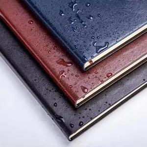 New Design Pu Leather Cover Waterproof Blank Interior Custom Notebook Diary Journal Notepad Planner Business Diary