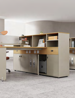 Ensemble de mobilier de bureau pour personnel Table d'ordinateur Poste de travail 4 places