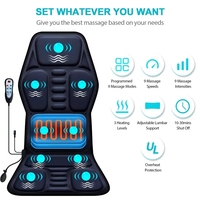 Nouveau produit - Coussin de massage multifonctionnel Shiatsu rechargeable à pétrissage pour le corps, siège de voiture, vibration et chauffage - Vente chaude 2025