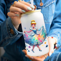 Autocollants de transfert UV DTF de 16oz avec effet gaufré 3D imperméables et résistants aux rayures pour tasses à eau tasses à café