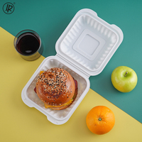 LR Restaurant Klappbare Lebensmittelbehälter Salat-Plastikbehälter Mikrowellengeeignet Meal-Prep-Behälter Einweg-Bento-Lunchbox zum Mitnehmen