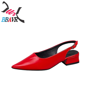 Zapatos de Mujer 2025, Nueva Colección de Primavera, Estilo Europeo Americano, Talla Grande, Punta Puntiaguda, Sin Talón, con una Sola Correa, Color Sólido, Artificial - Product Image 5