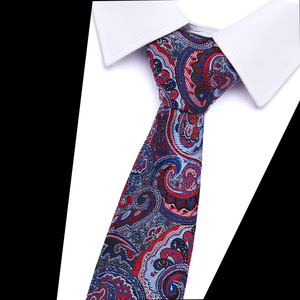 Cravates Classiques Paisley pour Hommes, <span class=keywords><strong>Cravate</strong></span> de Luxe Italienne en Polyester Jacquard, Logo Personnalisé pour Affaires, Mariage - Product Image 2