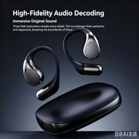 Auriculares de Traducción con IA 2026 |   Audífonos Intraaurales Abiertos X17S con Pantalla Digital, Resistentes al Agua IPX-4, Disponibles para Venta al Por Mayor