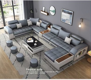 Juego de Sofás Inflables de Tela en Forma de L, Modernos, Multifuncionales, Inteligentes, con Música, de Lujo, para Sala de Estar, con Función de Masaje - Product Image 3