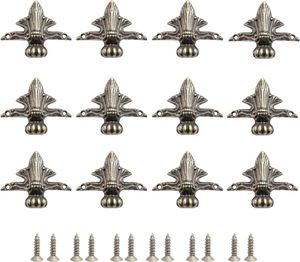 Litoexpe Pcs Pieds de boîte à bijoux en laiton antique, pieds décoratifs en métal pour meubles, supports pour étuis, boîtes à bijoux, boîtes à outils - Product Image 1