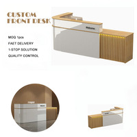 Meubles contemporains de qualité pour les espaces commerciaux, comptoir de réception de bureau, table de réception de salon moderne au design haut de gamme