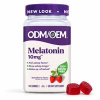 Gommes à la mélatonine saveur fraise, complément alimentaire, nutrition quotidienne, fabricant OEM ODM, marque privée, fournisseur en gros B2B