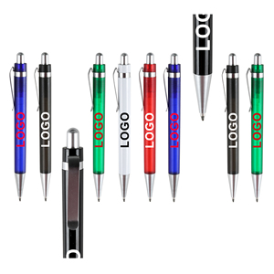 Creative Good Quality Transparent Plastic Ballpoint <b>Pen</b> Promotional Retractable Printable Logo Custom for Stationery Advertising - Product Image 2