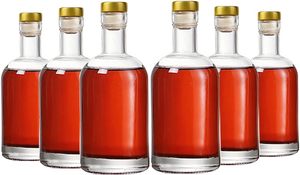 Vente en gros de bouteilles rondes en verre vides de 500 ml, 700 ml, 750 ml, 1 litre, pour gin, vodka, whisky, spiritueux, avec couvercle - Product Image 2