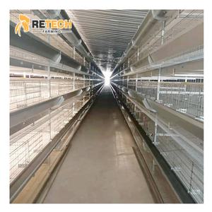 Équipement de volaille pour poulailler au Nigeria <span class=keywords><strong>Cages</strong></span> pour poulets à grande couche de type H - Product Image 1