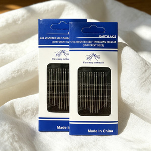 Earth Axis Self Threading Needles 6/12 Assorted Sizes Hand Sewing Needles Made In China - Product Image 2