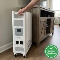 Système de stockage solaire tout-en-un 5000W avec onduleur solaire empilable, batterie LiFePO4 10kWh, CAN 6000+ cycles, MPPT pour la sauvegarde à domicile