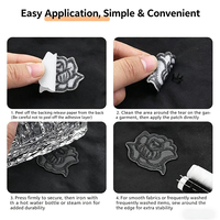 Nouvelles Broderies Animaux de Dessin Animé Autocollantes en Tissu pour Vêtements, Sacs, Chapeaux – Appliques Décoratives et Patchs pour Remplir les Trous – Accessoires Vestimentaires
