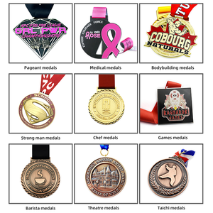 Accessori per nastri RENHUI che fanno produttori appesi anniversario eroe della Russia artigianato in metallo medaglie e trofei personalizzati - Product Image 5