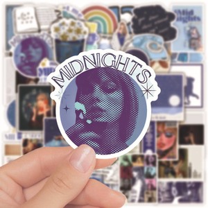 สติกเกอร์ลายกราฟฟิตีอัลบั้มเพลงใหม่ 50 ชิ้น ของเทย์เลอร์ สวิฟต์ Midnights สำหรับติดโทรศัพท์ กีตาร์ สมุดภาพ ไวนิล สติกเกอร์นักร้อง - Product Image 4