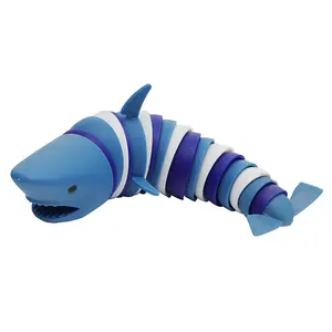 Novelty Plastic Finger Shark Fidget Articulating Stim Kids Toys