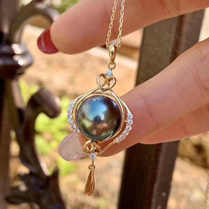 S925 Silver Pendant with 10-12mm Beads DIY Pearl Accessories Empty Fashion <b>Concealer</b> Necklace Pendant 30149 - Product Image 1