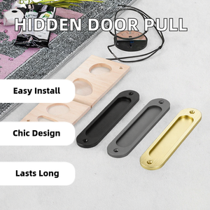 Sürgülü Kapı Kolu Basit Yapışkanlı Mutfak Ahır Kapıları için Alüminyum Alaşımlı Cam Delmesiz İtmeli Dolaplar Ahır Kapıları için - Product Image 3