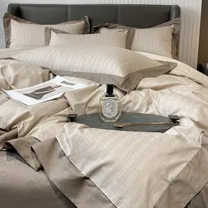 Spring and summer new four-piece twill cotton simple style bedding set