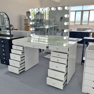 Hot Selling Luxury Dresser Durable Drawer Bedroom Shelf Big Light Bulb Mirror Vanity Makeup Storage <strong>Dressing</strong> <strong>Table</strong> Manufacturer - Product Image 6