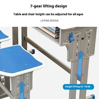 Metal Modern School Classroom Furniture Estudiantes Escritorio y silla de un solo asiento