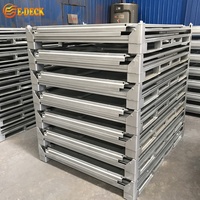 Boîte de rangement rétractable de haute qualité, conteneur de palette métallique, empilable et détachable, à l'industrie chinois, galvanique, 2020