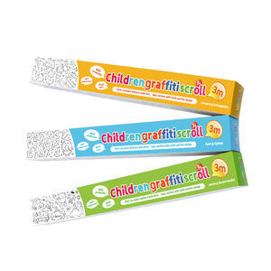 Superdots 3M Kertas Gambar Grafiti Raksasa, Tidak Berantakan Desain Yang Berbeda Kertas Mewarnai Dinding Anak-anak Papan Goresan Seni Kit - Product Image 2