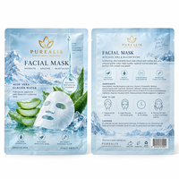 Échantillon gratuit personnalisé imprimé sur mesure, sachets cosmétiques en aluminium à trois soudures, emballage pour masques faciaux