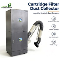 Collecteur de poussière à cartouche à jet pulsé, filtration à 99,9 % pour l'élimination des poussières industrielles de soudage et de meulage