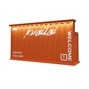 Meja Kasir Retro Gaya Industrial Besi untuk Bar, Restoran, Gym, Resepsionis, Komersial, Cina - Product Image 5