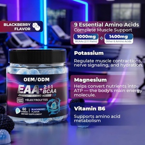 Gomitas de Creatina EAA Pre-Entrenamiento Deportivas de Marca Privada OEM con 9 Aminoácidos Esenciales, Aminoácidos de Cadena BCAA, Gomitas EAA - Product Image 1
