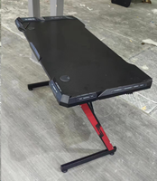 VANBOW 1.1m/1.2m Bureau de jeu noir Tables de sport en plastique durable pour PC Mobilier de bureau pour utilisateurs d'ordinateurs