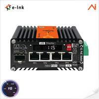 E-link LNK-AIMC10GMP90 - Convertisseur de média PoE++ industriel avec tableau de bord de données LED en temps réel intégré, gestion web
