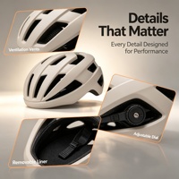 Casque de cyclisme routier haute visibilité avec feu arrière LED intégré, résistance aux chocs en EPS haute densité, design unisexe – Vente en gros