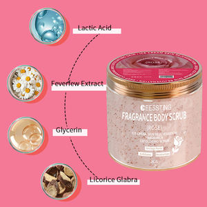 Crème exfoliante nourrissante à la rose de haute qualité pour un usage quotidien, lissage de la peau, gommage pour le visage et le corps - Product Image 4