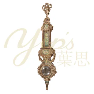 Yips LD-1603-1377 Style Européen Peint À La Main Rose Motif Salon Classique De Luxe Antique Horloge Murale